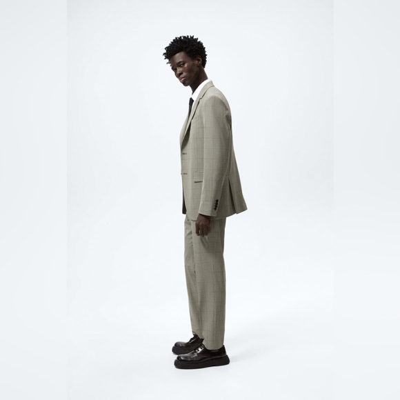 SALE!NWT $149 ZARA CHECKERED SUIT BLAZER SIZE 40 - Picture 4 of 8